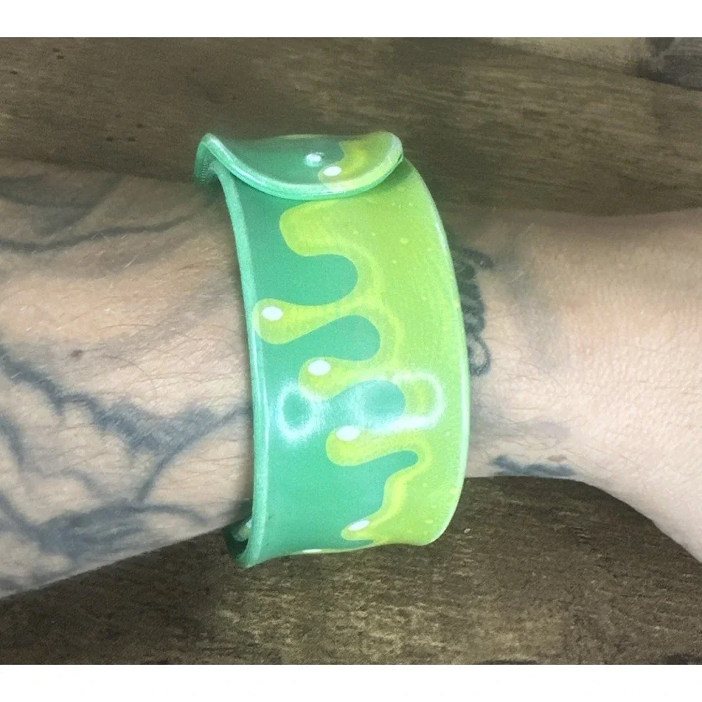 Rare Slime Green Slap Bracelet 12
